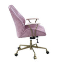 Hamilton Office Chair, Pink Top Grain Leather Acme