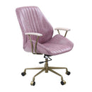 Hamilton Office Chair, Pink Top Grain Leather Acme