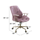 Hamilton Office Chair, Pink Top Grain Leather Acme