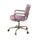 Siecross Office Chair, Pink Top Grain Leather Acme