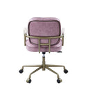 Siecross Office Chair, Pink Top Grain Leather Acme