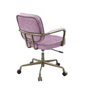 Siecross Office Chair, Pink Top Grain Leather Acme