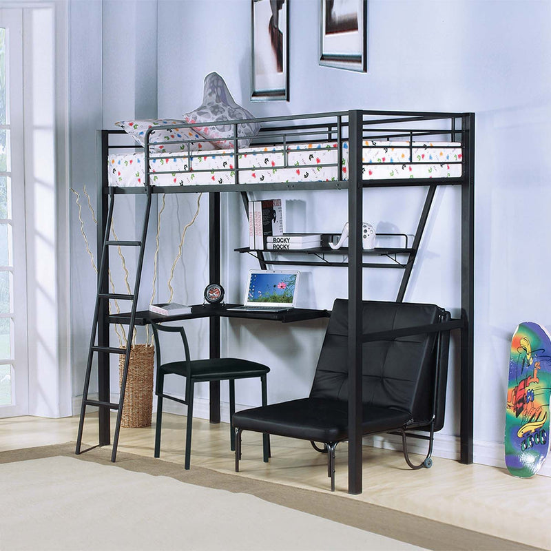 Senon Chair, Black Finish Acme