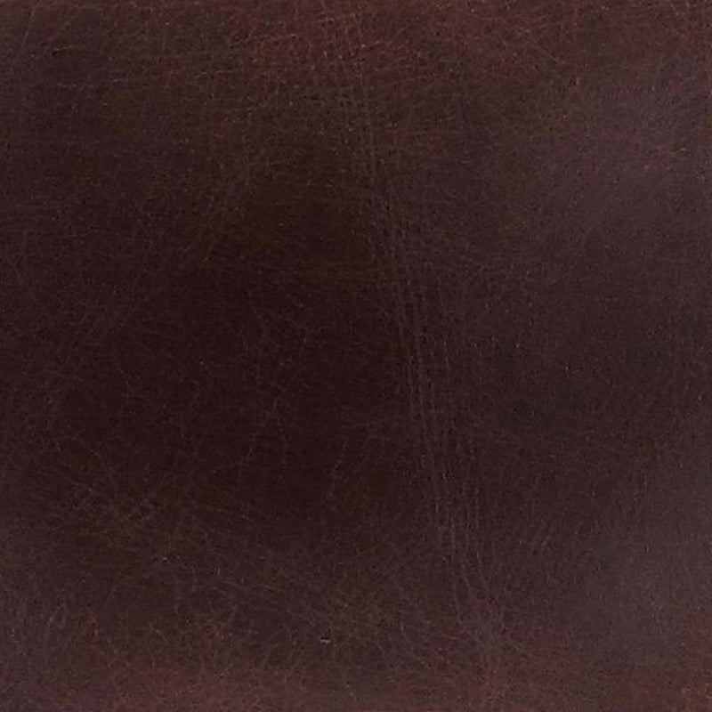 Brancaster Ottoman, Retro Brown Top Grain Leather & Aluminum Acme