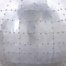 Brancaster Ottoman, Retro Brown Top Grain Leather & Aluminum Acme