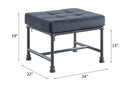 Brantley Ottoman, Gray Velvet & Sandy Gray Finish Acme