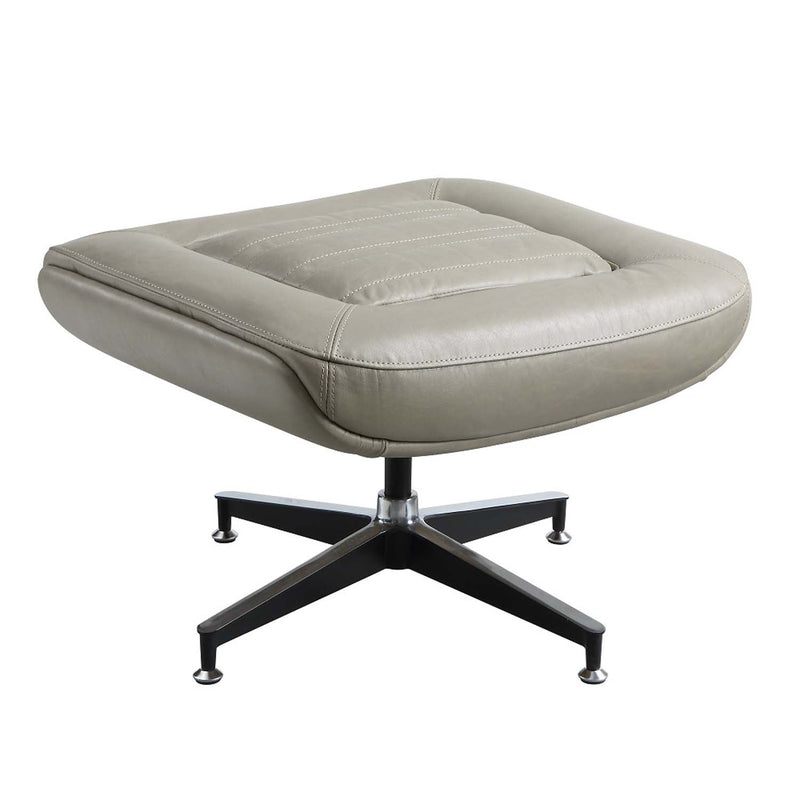 Piran Ottoman, Twilight Top Grain Leather Acme