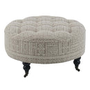 Upendo Ottoman w/Caster, Pattern Fabric Acme