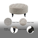 Upendo Ottoman w/Caster, Pattern Fabric Acme