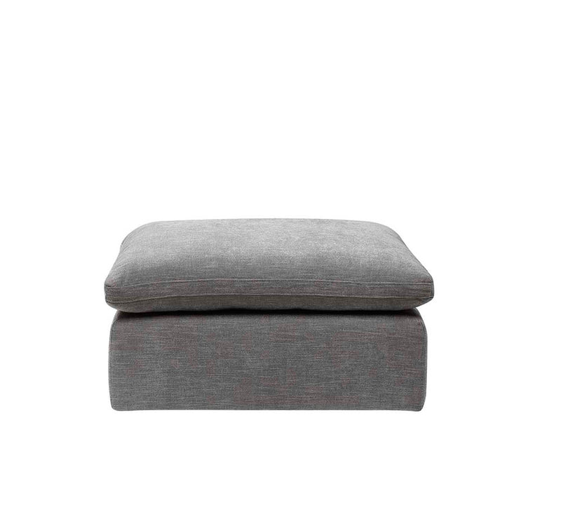 Naveen Ottoman, Gray Linen Acme