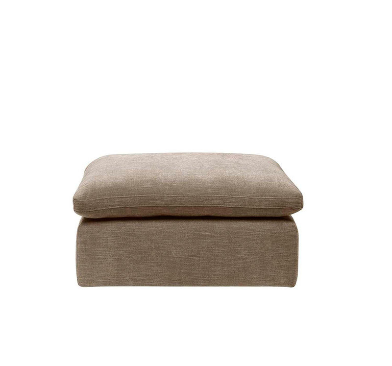 Naveen Ottoman, Beige Linen Acme