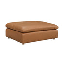 Brighton Ottoman, Brown Top Grain Leather Acme
