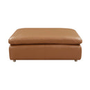 Brighton Ottoman, Brown Top Grain Leather Acme