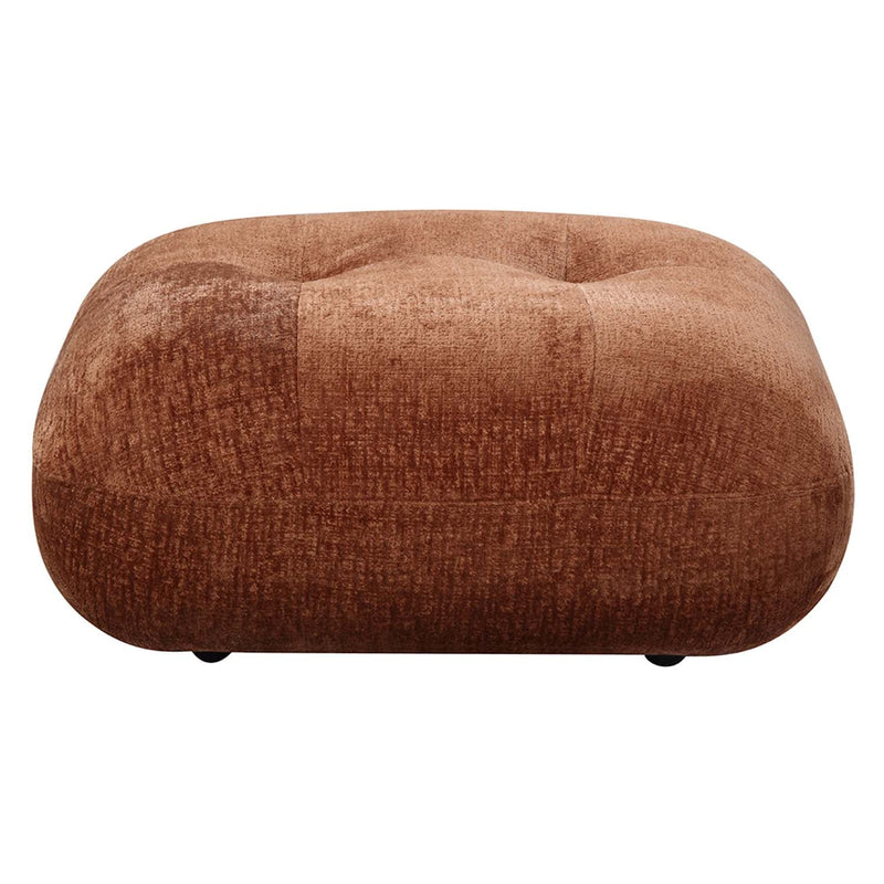 Carrick Ottoman, Rust Brown Chenille Acme