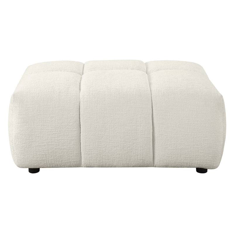 Loanna Ottoman, Beige Linen Acme