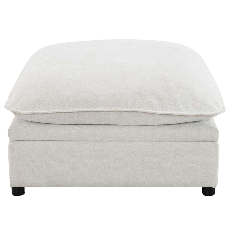 Marisa Ottoman w/Storage, Beige Boucle Acme
