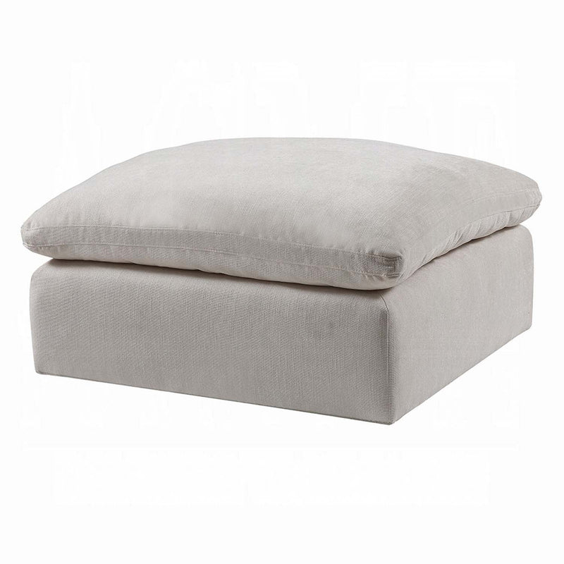 Naveen Ottoman, Ivory Linen Acme