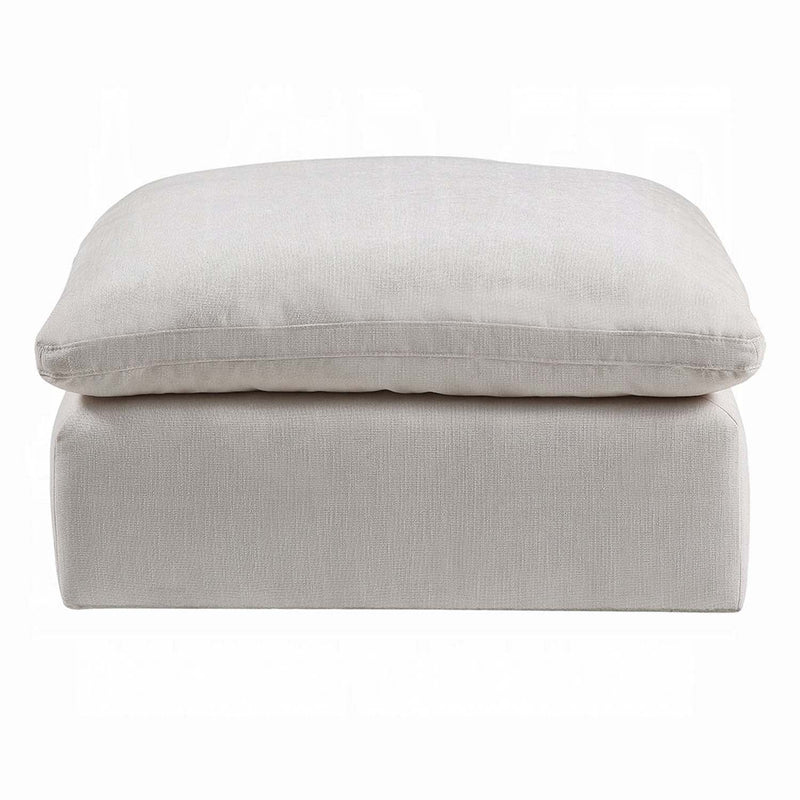 Naveen Ottoman, Ivory Linen Acme