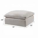 Naveen Ottoman, Ivory Linen Acme