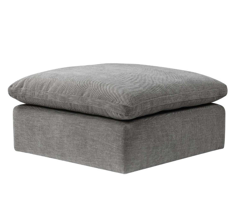 Naveen Ottoman, Gray Linen Acme