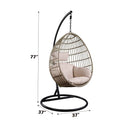 Vasant Hanging Chair, Fabric & Wicker Acme