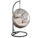 Vasant Hanging Chair, Beige Fabric & Rope Acme