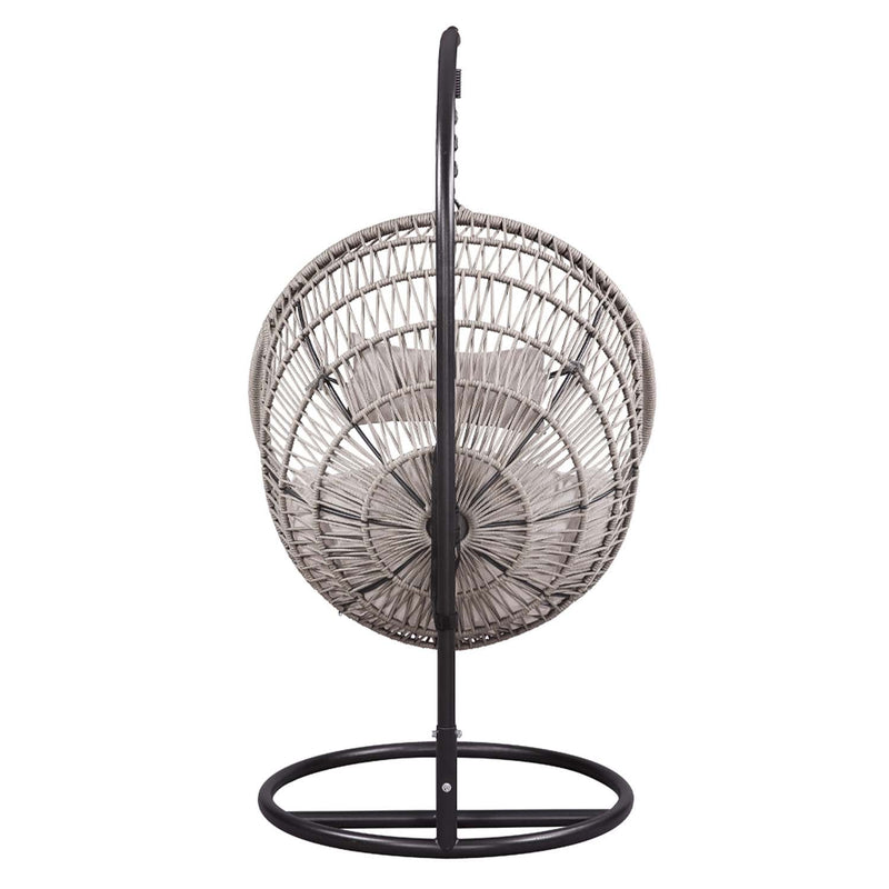 Vasant Hanging Chair, Beige Fabric & Rope Acme