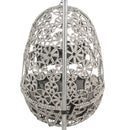 Sigar Hanging Chair, Light Gray Fabric & Wicker Acme