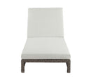Salena Patio Sun Lounge, Beige Fabric & Gray Finish Acme