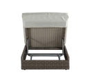 Salena Patio Sun Lounge, Beige Fabric & Gray Finish Acme