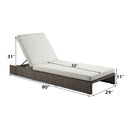Salena Patio Sun Lounge, Beige Fabric & Gray Finish Acme