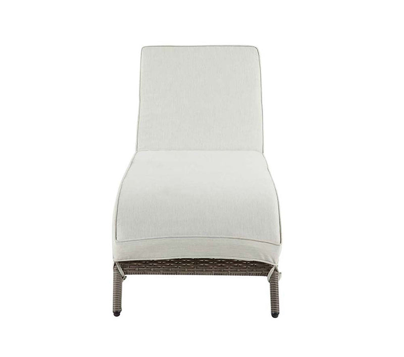 Salena Patio Sun Lounge, Beige Fabric & Gray Finish Acme