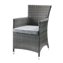 Tashelle 3PC Pack Patio Bistro Set, Gray Fabric & Gray Wicker Acme