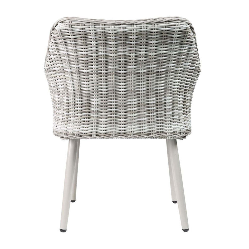 Tashay 3PC Pack Patio Bistro Set, Green Fabric & Beige Wicker Acme