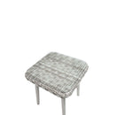 Tashay 3PC Pack Patio Bistro Set, Green Fabric & Beige Wicker Acme