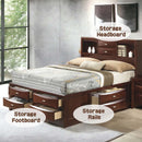 Ireland Full Bed w/Storage, Espresso Finish Acme