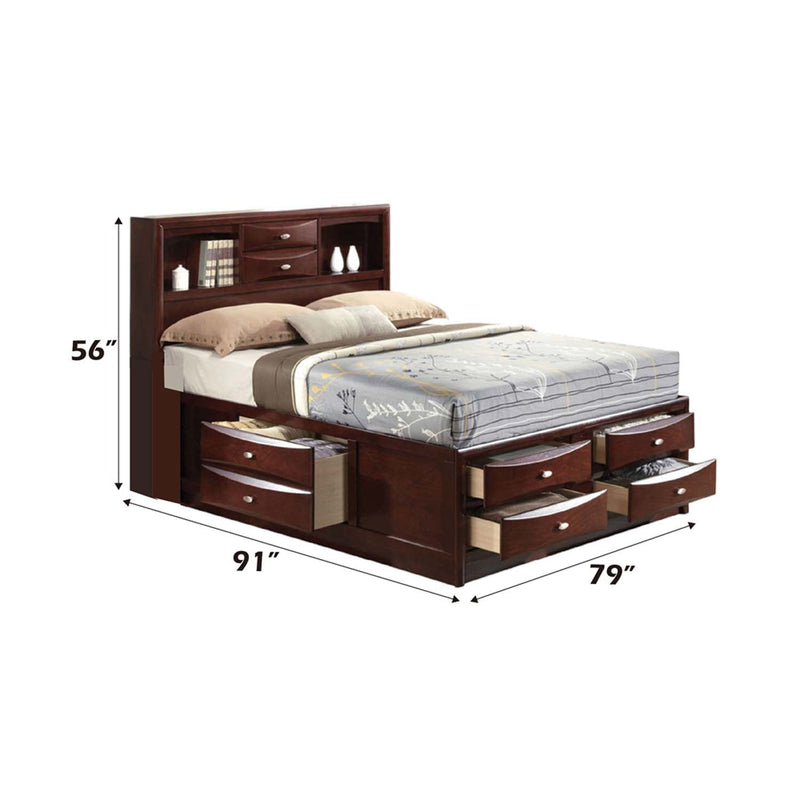 Ireland King Bed w/Storage, Espresso Finish Acme