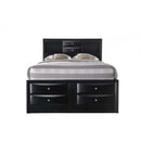 Ireland King Bed w/Storage, Black Finish Acme