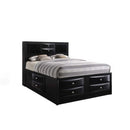 Ireland Queen Bed w/Storage, Black Finish Acme