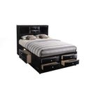 Ireland Full Bed w/Storage, Black Finish Acme
