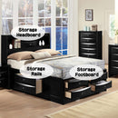 Ireland Full Bed w/Storage, Black Finish Acme
