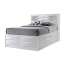 Ireland King Bed w/Storage, White Finish Acme