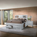 Ireland Queen Bed w/Storage, White Finish Acme