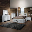 Ireland Queen Bed w/Storage, White Finish Acme