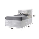 Ireland Full Bed w/Storage, White Finish Acme