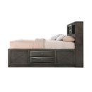 Ireland King Bed w/Storage, Gray Oak Finish Acme