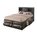 Ireland Queen Bed w/Storage, Gray Oak Finish Acme