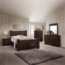 Panang Queen Bed w/Storage, Mahogany Finish Acme