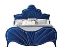 Dante King Bed, Blue Velvet Acme