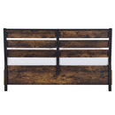 Juvanth Queen Bed w/Storage, Rustic Oak & Black Finish Acme
